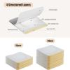 50PCS Castor Oil Patches, Castor Oil Pack Wraps Disposable Organic Cotton Self-Adhesive Pads for Belly Button, Anti Leakage Design, Breathable & Portable, No Wash (White, 8 * 8cm) view 4