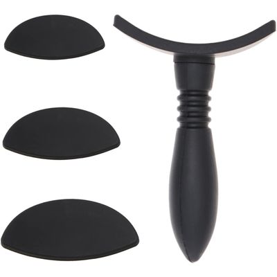 Beaupretty Silicone Eyeshadow Stamp with Black Handles Easy Instant Eye Shadow Application Tool for Glitter Pigments and Powder Reusable Makeup Supply for Quick Delicate