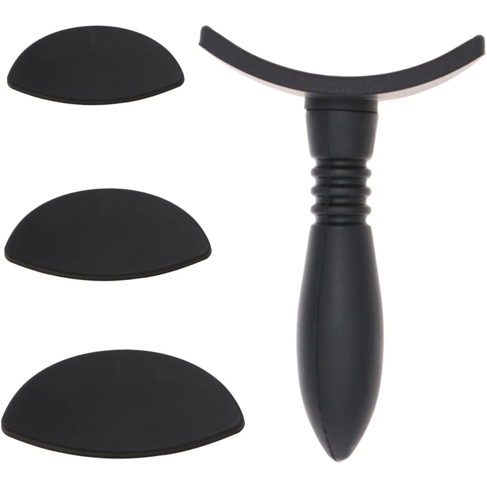 Beaupretty Silicone Eyeshadow Stamp with Black Handles Easy Instant Eye Shadow Application Tool for Glitter Pigments and Powder Reusable Makeup Supply for Quick Delicate