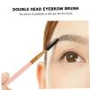 Beaupretty 6Pcs Double Ended Angled Eyebrow and Eyelash Brush with Spoolie and Makeup Tools for Precise Brow Grooming and All Day Wear Pink view 2