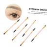 Beaupretty 6Pcs Double Ended Angled Eyebrow and Eyelash Brush with Spoolie and Makeup Tools for Precise Brow Grooming and All Day Wear Pink view 3