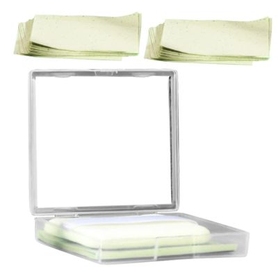 Baluue Absorbing Sheets with Mirror Case and Puff Facial Blotting Paper for Oily Skin Controls Shine and Minimizes Pores Convenient Refill Pack for Daily Use