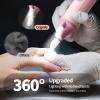 Professional Manicure Pedicure Electric Toenail Grinder Kit - Cordless Electric Nail File Set for Thick Nails Hand Feet Care ,15 Speed,Nail Drill with LED Display Ideal Gift for Men and Women-Pink view 4