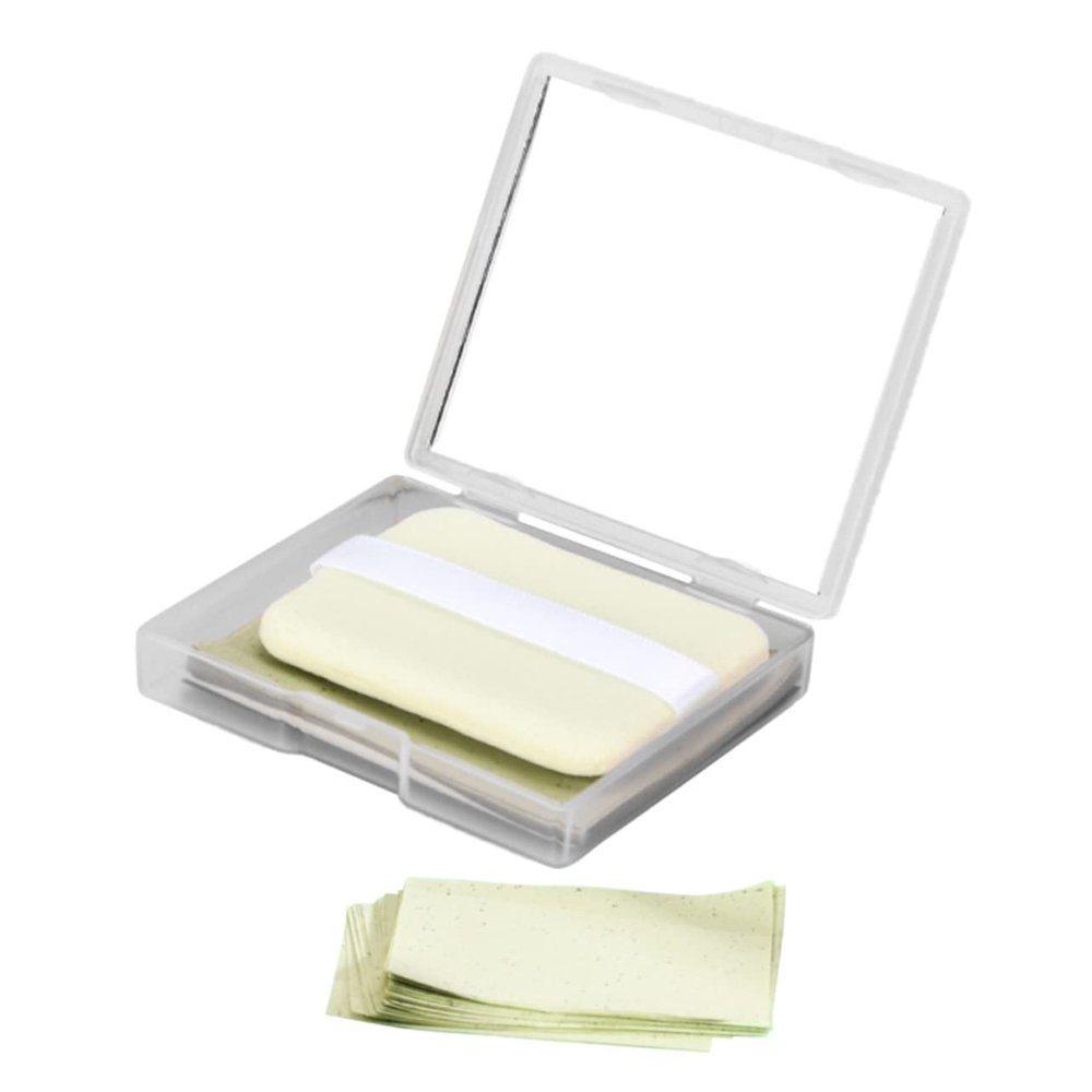 VALICLUD Absorbing Sheets for Face with Mirror Blotting Paper for Oily Skin Controls Shine and Shrinks Pores Portable Puff Case for Men and Women Daily Oil Blotting Tissues
