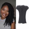 10 Inch Dreadlock Extension Human Hair 30 Strands 0.6cm Thickness 100% Full Handmade Permanent Loc Extension Human Hair For Women/Men Can Be Dyed Bleached Curled (#1B) view 1