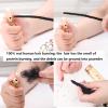 10 Inch Dreadlock Extension Human Hair 30 Strands 0.6cm Thickness 100% Full Handmade Permanent Loc Extension Human Hair For Women/Men Can Be Dyed Bleached Curled (#1B) view 4