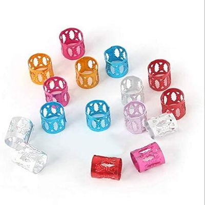 100Pcs Hair Braid Dread Dreadlock Beads Adjustable Cuff Clip 8Mm Clip Metal Tube Lock