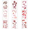 12-Sheet Fake Tattoos and Wound Halloween Tattoos Set  Realistic Temporary Tattoos for Halloween, Cosplay, Zombie Makeup  Easy Apply & Remove with Water  Costume Accessories for Adults view 1