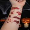 12-Sheet Fake Tattoos and Wound Halloween Tattoos Set  Realistic Temporary Tattoos for Halloween, Cosplay, Zombie Makeup  Easy Apply & Remove with Water  Costume Accessories for Adults view 2