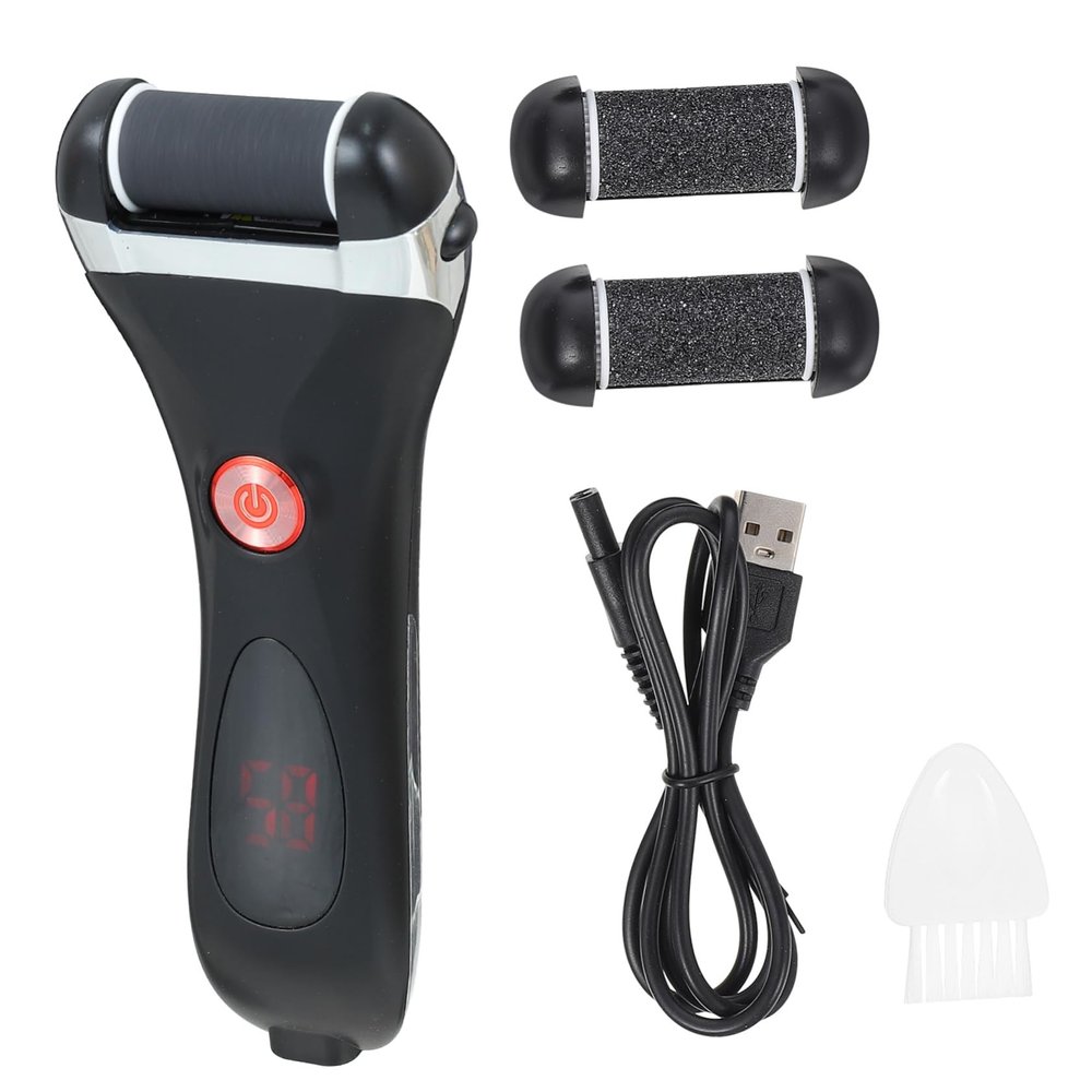 Beaupretty Rechargeable Electric Callus Remover for Feet Ergonomic Foot File Pedicure Tool with Massage Effect Material for Smooth Heel Dead Skin Removal