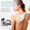 3-in-1 Flexible Up-Down Back Scrubber for Shower for Men & Women, 3 Detachable Back Brush Heads (Silicone/Sponge/Bristle), Ergonomic Long Handle Body Scrubber for Body Cleaning & Exfoliation view 2