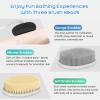 3-in-1 Flexible Up-Down Back Scrubber for Shower for Men & Women, 3 Detachable Back Brush Heads (Silicone/Sponge/Bristle), Ergonomic Long Handle Body Scrubber for Body Cleaning & Exfoliation view 4