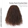 Toyotress Yanky Twist Crochet Hair - 14 Inch 8 Packs (30 Strands/Pcs) Fluffy Spring Mini Twist Passion Twist, Black Mix Copper Pre-Looped Crochet Braids Braiding Hair (14 Inch, F1B/350-8P) view 3