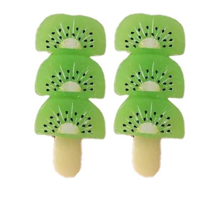 4PCS Kiwi Hair Clips,Kiwi Berry Hair Duckbill Clips,Food Shape Hairpins,Corn Hair Clips,Fruit Hair Clip for Girls,Small Hair Barrettes for Women (Kiwi)