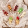 4PCS Kiwi Hair Clips,Kiwi Berry Hair Duckbill Clips,Food Shape Hairpins,Corn Hair Clips,Fruit Hair Clip for Girls,Small Hair Barrettes for Women (Kiwi) view 4