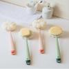 2-in-1 Bath Scrubber & Back Brush, Extra Long Handle, Shower Brush with Bath Balls and Bristles, Exfoliating Shower Ball, Double Sided Bath Brush, Soft Bristles, Wet or Dry (2pcs-A1+B2) view 3