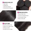 Hydtxc Bundles Human Hair 20 22 24 Inch Natural Color Straight Wave Human Hair Bundles Unprocessed Brazilian Virgin Hair Double Weft Quick Weave for Black Women view 2