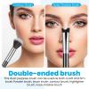 2 in 1 Nose Contour Brush, U-Shaped Nose Sculpting & Blush Brush Dual-Ended Fluffy Contouring Brushes Precision Defining Angled Cheek Bones, Highlight, Powder, Contour, Makeup Beginners (Black) view 3