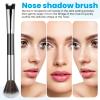 2 in 1 Nose Contour Brush, U-Shaped Nose Sculpting & Blush Brush Dual-Ended Fluffy Contouring Brushes Precision Defining Angled Cheek Bones, Highlight, Powder, Contour, Makeup Beginners (Black) view 4