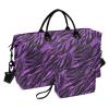 Animal Purple Black Decorative Travel Hand Bag Large Gym Bag with Toiletry Bag for Yoga 2 Pcs Set bolso Viajero para Mujer view 1