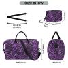 Animal Purple Black Decorative Travel Hand Bag Large Gym Bag with Toiletry Bag for Yoga 2 Pcs Set bolso Viajero para Mujer view 3