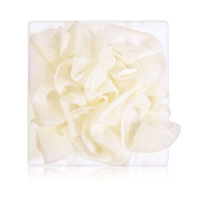 2 in 1 Bar Soap Loofah, Loofah Sponge Washcloth, Bath Sponge Shower Scrubber, Dual-Sided Shower Washcloths with Drawstring for Cleansing and Smooth Skin (Beige)