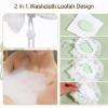 2 in 1 Bar Soap Loofah, Loofah Sponge Washcloth, Bath Sponge Shower Scrubber, Dual-Sided Shower Washcloths with Drawstring for Cleansing and Smooth Skin (Beige) view 3