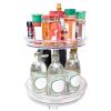 2 Tier Lazy Susan Organizer,9.7 Inch Lazy Susan Turntable for Cabinet,Rotating Spice Rack Organization for Kitchen,Refrigerator, Bathroom, Clear view 1