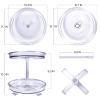 2 Tier Lazy Susan Organizer,9.7 Inch Lazy Susan Turntable for Cabinet,Rotating Spice Rack Organization for Kitchen,Refrigerator, Bathroom, Clear view 4