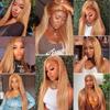Hydtxc Bundles Human Hair 12 14 16 Inch P27/30 Straight Wave Human Hair Bundles Unprocessed Brazilian Virgin Hair Double Weft Quick Weave for Black Women view 2