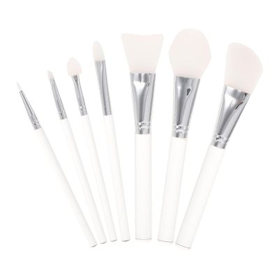 7pcs Makeup Brush Acrylic Handle Facial Mask Eyeliner Eyeshadow Lip Brush Kit for Women Skin-friendly Easy to Clean Non-absorbent Design for Makeup and Crafts