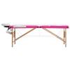 Foldable Massage Table 3 Zones Wood White and Pink, Health & Beauty, Personal Care, Massage Tables, 110218 view 2