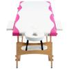 Foldable Massage Table 3 Zones Wood White and Pink, Health & Beauty, Personal Care, Massage Tables, 110218 view 3