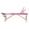 Foldable Massage Table 3 Zones Wood White and Pink, Health & Beauty, Personal Care, Massage Tables, 110218 view 4