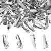100PCS Sliver Metal Small Alligator Clips Shimmeroo Alligator Clips for Crafts 0.94x0.24inch Crocodile Clip for Hair Accessories Women Arts Crafts Accessory DIY Supplies view 1