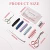 SWEET VIEW 48pcs Dermaplan Razor Kit for Women Face and Eyebrow with Brow Scissor, Facial Microblades Shaver Tool view 2
