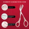SWEET VIEW 48pcs Dermaplan Razor Kit for Women Face and Eyebrow with Brow Scissor, Facial Microblades Shaver Tool view 4