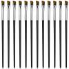 12 Pcs Eyeliner Eyebrow Fine Angled Brush Fine Eyebrow Tint Brush Tip Thin Slanted Flat Makeup Brushes Eyeshadow Tint Lamination Brushes Slanted Flat Eye Shadow for Cosmetic view 1