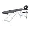 4-Zone Foldable Massage Table Aluminum Black and White, Health & Beauty, Personal Care, Massage Tables, 110244 view 1