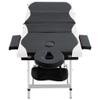 4-Zone Foldable Massage Table Aluminum Black and White, Health & Beauty, Personal Care, Massage Tables, 110244 view 2