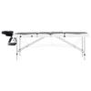4-Zone Foldable Massage Table Aluminum Black and White, Health & Beauty, Personal Care, Massage Tables, 110244 view 3