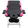 4-Zone Foldable Massage Table Aluminum Black and Pink, Health & Beauty, Personal Care, Massage Tables, 110248 view 2