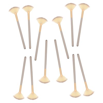 Fan Makeup Brush Set 12pcs Soft Nylon Facial Mask Applicator for Women for Skincare and Beauty Treatments(Multi)