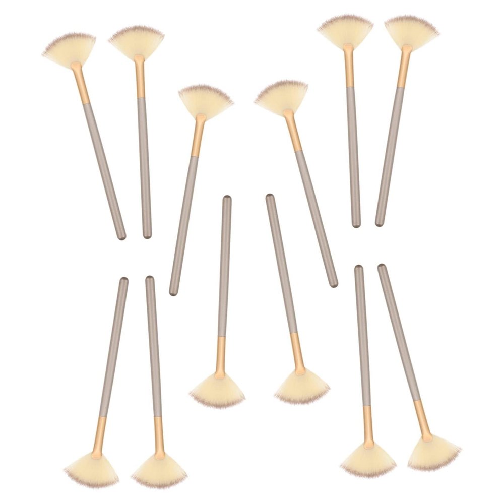 Fan Makeup Brush Set 12pcs Soft Nylon Facial Mask Applicator for Women for Skincare and Beauty Treatments(Multi)