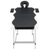 2-Zone Foldable Massage Table Aluminum Black and White, Health & Beauty, Personal Care, Massage Tables, 110228 view 2