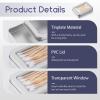 4 Pcs Cotton Swab Holder for Travel, Portable Floss Picks Case with Transparent Window, Small Metal Storage Box with Dustproof Lid, Flosses Pick Holder Boxes for Travel, Cotton Swabs Hair Ties Floss view 4
