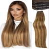 WIGNEE Double Weft Invisible PU OVO Human Hair Extensions 22 Inch Micro Beads Hair Extensions Real Human Hair Highlight Honey Blonde Genius Weft Hair Extensions Human Hair(T4/27) view 1