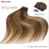 WIGNEE Double Weft Invisible PU OVO Human Hair Extensions 22 Inch Micro Beads Hair Extensions Real Human Hair Highlight Honey Blonde Genius Weft Hair Extensions Human Hair(T4/27) view 3