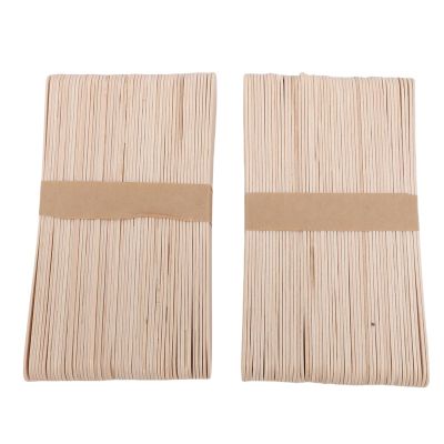 YUYTE 100pcs Wood Wax Sticks Disposable Wax Applicator Sticks for Hair Removal with Smooth Edges Safe Wood Material for Brows Small Areas