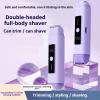 Electric Hair Trimmer for Women,2-in-1 Bikini & Body Shaver with LED Screen,Cordless Body Shaver for Trip,Replaceable Lady Facial Razor USB Rechargeable,IPX6 Waterproof&Easy Cleaning, (Blue) view 3